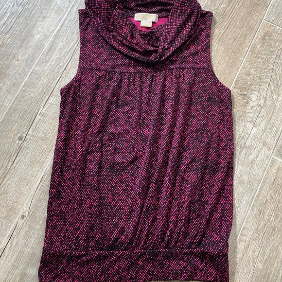 MICHAEL Michael Kors Tops - Michael Kors Pink & Black Sleeveless Top